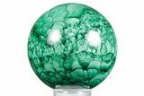 Flowery Polished Malachite Sphere - DR Congo #348897-1